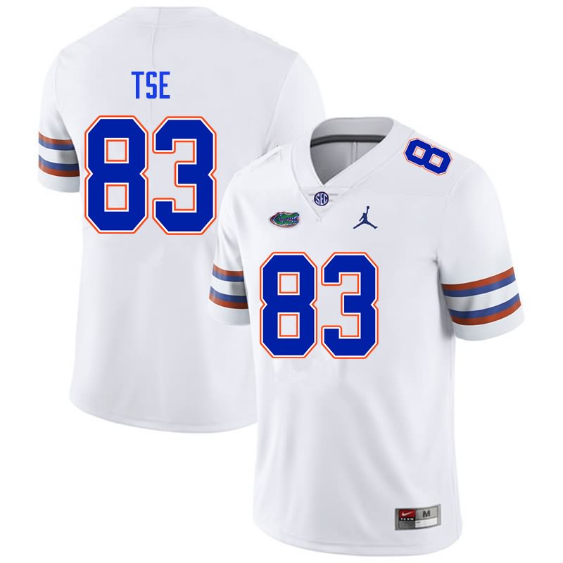 NCAA Florida Gators Joshua Tse Men's #83 Nike White Stitched Authentic College Football Jersey HYC0364XG